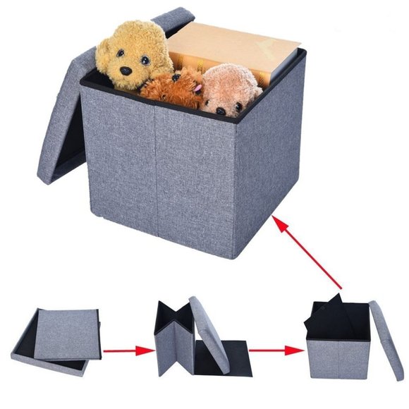 Foldable Fabric Storage Stool Multifunctional - Picture 9 of 9